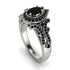 Milgrain Pear Cut Black Diamond Ring - Lisa No. 39 image 1