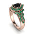 Milgrain Pear Cut Black Diamond Ring - Lisa No. 23