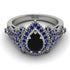 Milgrain Pear Cut Black Diamond Ring - Lisa No. 69
