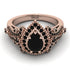 Milgrain Pear Cut Black Diamond Ring - Lisa No. 38 image 2