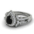 Milgrain Pear Cut Black Diamond Ring - Lisa No. 9 image 3