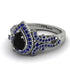 Milgrain Pear Cut Black Diamond Ring - Lisa No. 69
