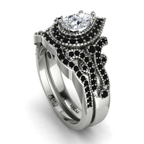 Milgrain Pear Cut Diamond Bridal Set - Lisa No. 33 image 1