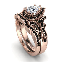 Milgrain Pear Cut Diamond Bridal Set - Lisa No. 32 image 1