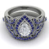 Milgrain Pear Cut Diamond Bridal Set - Lisa No. 63 image 2