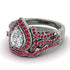Milgrain Pear Cut Diamond Bridal Set - Lisa No. 48 image 3