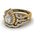 Milgrain Pear Cut Diamond Bridal Set - Lisa No. 1 image 3