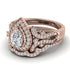 Milgrain Pear Cut Diamond Bridal Set - Lisa No. 2 image 3