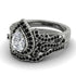 Milgrain Pear Cut Diamond Bridal Set - Lisa No. 33
