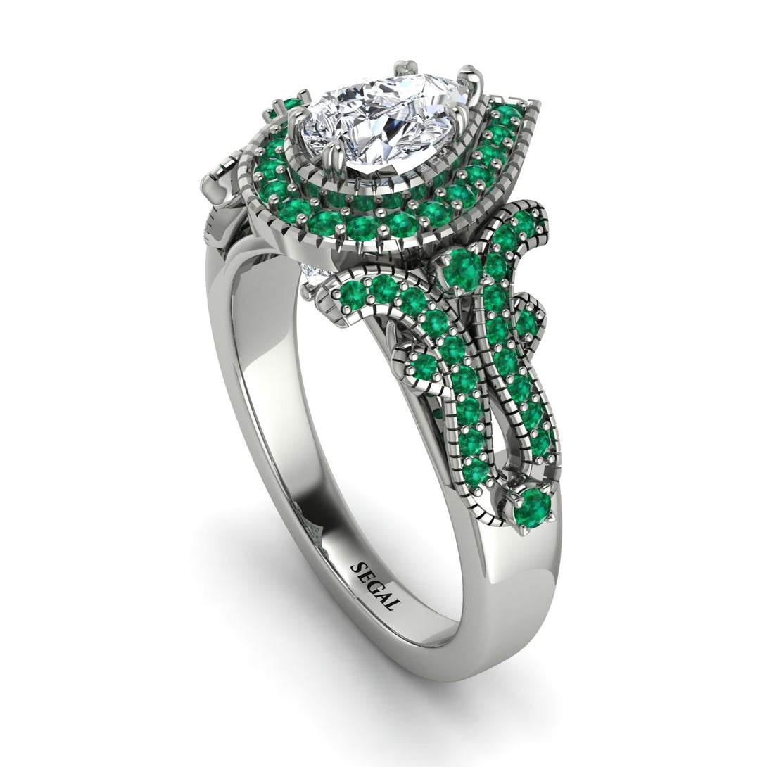 Milgrain Pear Cut Diamond Ring - Lisa No. 18