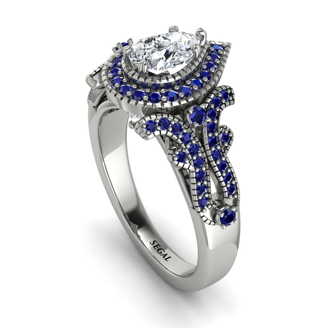 Milgrain Pear Cut Diamond Ring - Lisa No. 63