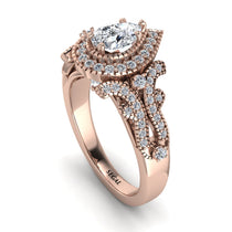 Milgrain Pear Cut Diamond Ring - Lisa No. 2 image 1