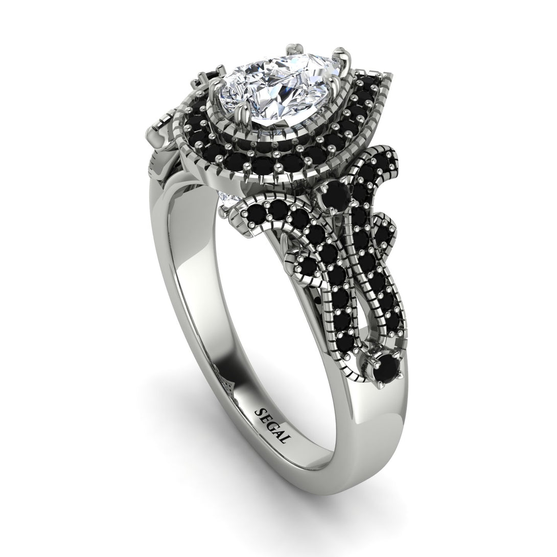 Milgrain Pear Cut Diamond Ring - Lisa No. 33