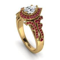 Milgrain Pear Cut Diamond Ring - Lisa No. 46 image 1