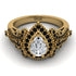 Milgrain Pear Cut Diamond Ring - Lisa No. 31