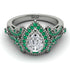 Milgrain Pear Cut Diamond Ring - Lisa No. 18