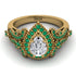 Milgrain Pear Cut Diamond Ring - Lisa No. 16