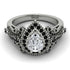 Milgrain Pear Cut Diamond Ring - Lisa No. 33
