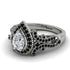 Milgrain Pear Cut Diamond Ring - Lisa No. 33