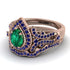 Milgrain Pear Cut Emerald Bridal Set - Lisa No. 65 image 3