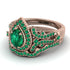 Milgrain Pear Cut Emerald Bridal Set - Lisa No. 20