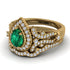 Milgrain Pear Cut Emerald Bridal Set - Lisa No. 4 image 3