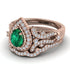Milgrain Pear Cut Emerald Bridal Set - Lisa No. 5 image 3