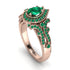 Milgrain Pear Cut Emerald Ring - Lisa No. 20 image 1