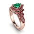Milgrain Pear Cut Emerald Ring - Lisa No. 50