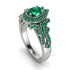 Milgrain Pear Cut Emerald Ring - Lisa No. 21