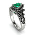 Milgrain Pear Cut Emerald Ring - Lisa No. 36