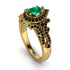 Milgrain Pear Cut Emerald Ring - Lisa No. 34