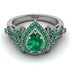 Milgrain Pear Cut Emerald Ring - Lisa No. 21 image 2