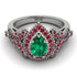 Milgrain Pear Cut Emerald Ring - Lisa No. 51