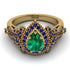 Milgrain Pear Cut Emerald Ring - Lisa No. 64