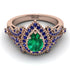 Milgrain Pear Cut Emerald Ring - Lisa No. 65