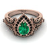 Milgrain Pear Cut Emerald Ring - Lisa No. 35