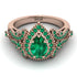 Milgrain Pear Cut Emerald Ring - Lisa No. 20 image 2