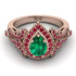 Milgrain Pear Cut Emerald Ring - Lisa No. 50 image 2