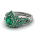 Milgrain Pear Cut Emerald Ring - Lisa No. 21