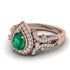 Milgrain Pear Cut Emerald Ring - Lisa No. 5 image 3