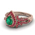 Milgrain Pear Cut Emerald Ring - Lisa No. 50