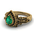 Milgrain Pear Cut Emerald Ring - Lisa No. 34 image 3