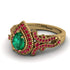 Milgrain Pear Cut Emerald Ring - Lisa No. 49 image 3