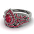Milgrain Pear Cut Ruby Bridal Set - Lisa No. 57 image 3