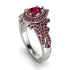 Milgrain Pear Cut Ruby Ring - Lisa No. 57