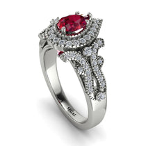 Milgrain Pear Cut Ruby Ring - Lisa No. 12 image 1