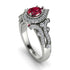 Milgrain Pear Cut Ruby Ring - Lisa No. 12