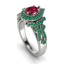 Milgrain Pear Cut Ruby Ring - Lisa No. 27 image 1