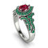 Milgrain Pear Cut Ruby Ring - Lisa No. 27 image 1